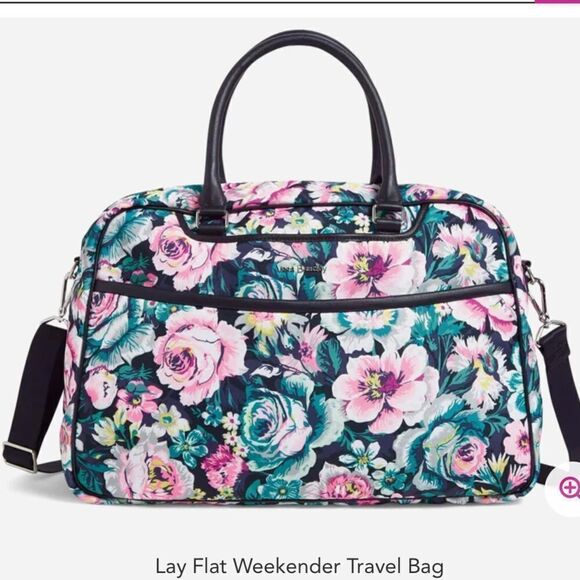 Vera Bradley Lay Flat Weekender Travel Bag in Garden Grove NWT - Picture 1 of 6